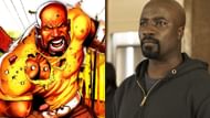 Left: Luke Cage in comics, Right: Luke Cage played by Mike Colter in Netflix's Luke Cage (Images via Marvel/Netflix)